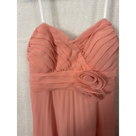 BN #604 Betsy & Adam Peach Strapless Evening Gown - Size 10 - Picture 2 of 4